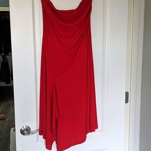 The Limited, red strapless dress, medium